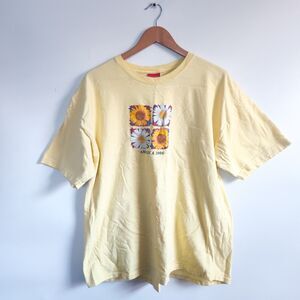 Vintage Yellow Sunflower Tee Nature Floral America Cotton T-shirt Graphic XL '06